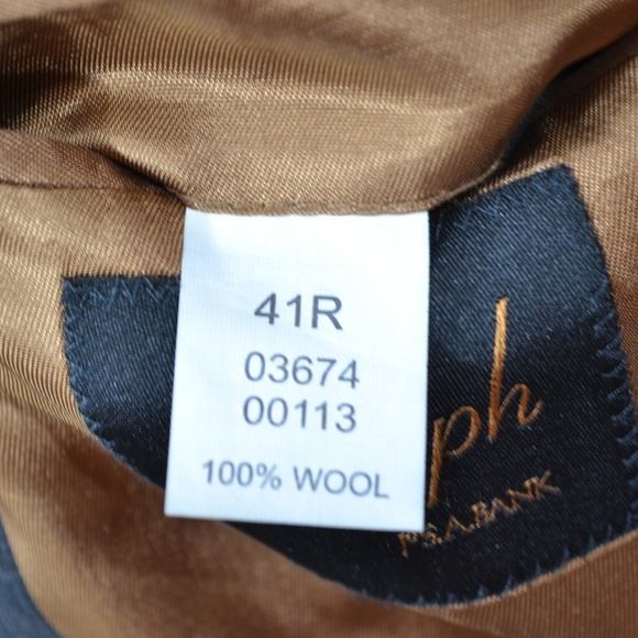 Jos A Bank 41R Sport Coat Blazer Suit Jacket Gray - Picture 8 of 8